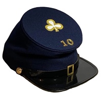 Gorra de campo de la Unión de la era de la Guerra Civil Estadounidense, específicamente identificada como un tipo de gorra estilo kepi para el 10º ejército estadounidense. Infantería de Color, 16.º Cuerpo