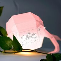 Lampe en papier à suspendre DIY, lampe créative en forme de baleine, kit de bricolage en papier pré-découpé, artisanat en papier 3D pour cadeau d'enfant, décoration suspendue