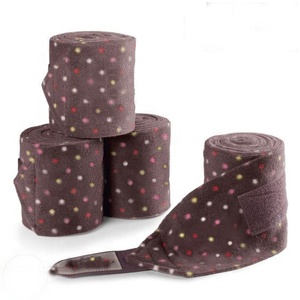 High Quality 4-Color Set of Horse Polo Wraps 320 GSM Polar Fleece <b>Leggings</b> Riding Wholesale Offered Equestrian Stable Bandages - Product Image 6