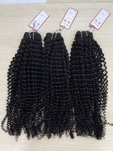 Machine de trame de qualité de luxe couleur naturelle Remy Hair 26 inhes Deep Curly 100% Remy Top dans l'extension de cheveux - Product Image 2