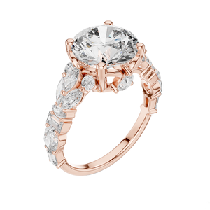 Bague solitaire en diamant de laboratoire 4,044 CT pour femmes, clarté VVS-VS EF, or 18 carats, 14 carats, 10 carats et argent 925, rose, jaune, blanc - Product Image 4