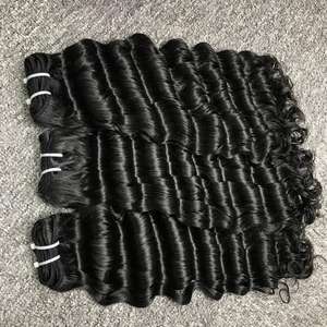 Meilleure qualité 100% vierge vietnamien Remy cheveux cuticule aligné Machine Double trame Extensions de cheveux humains lâche vague profonde faisceaux - Product Image 5