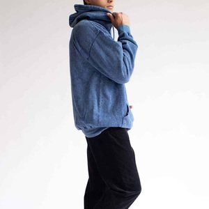 Pull à capuche en coton vintage personnalisé OEM respirant lavé à l'acide doublé imperméable à l'eau logo marque marque privée personnalisation - Product Image 3