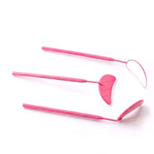 Espejo de Color Rosa Pretty Baby con mango largo para extensión de pestañas, espejo de pestañas con logotipo personalizado con pinzas y tijera - Product Image 3
