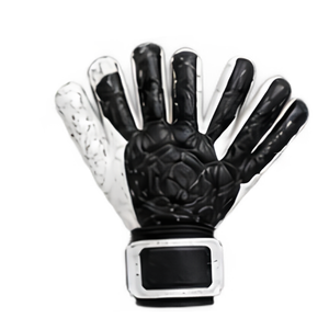 ถุงมือผู้รักษาประตูฟุตบอล BLACK RACING GEAR ป้องกันการลื่น วัสดุ PU ปิดนิ้วเต็มรูปแบบ ปิดด้วยกระดุม ทนทาน ยึดเกาะสูง ป้องกันได้ดี - Product Image 1