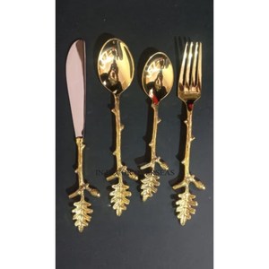 Accesorios de cubiertos para bodas y fiestas Juego de cubiertos de diseño elegante único pulido plateado de acero inoxidable al precio más bajo - Product Image 5