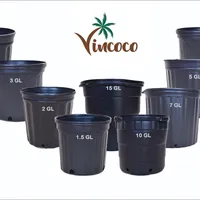 Pot en plastique pour pépinière 10 Gallons, vente en gros, Pot de plante pour jardin intérieur et extérieur