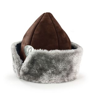 Shark Anatolia Handmade Leather Bork Nubuck Wool Dark Brown Gray Winter Outdoor Breathable Hat Age 10-13 - Product Image 4