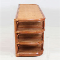 Commode TV moderne en rotin pour salon et chambre à coucher