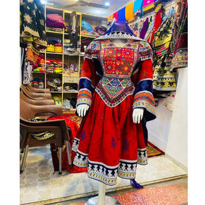 2024 Vintageอัฟกานิสถาน Kuchi ชุดแฮนด์เมดชนเผ่าแบบดั้งเดิมปักผู้หญิงอัฟกานิสถาน Kuchi เทศกาลชุดพัชทูนวัฒนธรรม - Product Image 5