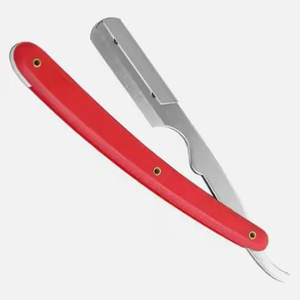 Professional Premium Quality Plastic Handle <b>Straight</b> <b>Razor</b> 10 Double Edge Blades <b>Kit</b> Cut Throat Shaving Disposable Beard Body - Product Image 1