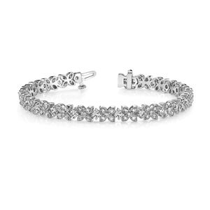 Bracelet de mode Faye de style unique en diamant taillé rond pour femme - Product Image 1
