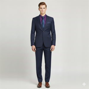 ชุดสูทแต่งงานผู้ชายคุณภาพพรีเมียม แบบกระดุมแถวเดียว ทรงตรง ระบายอากาศได้ดี ชุดสูทธุรกิจงานเลี้ยง 2 ชิ้น ทรงเข้ารูป ไซส์ S สำหรับผู้ชาย - Product Image 2