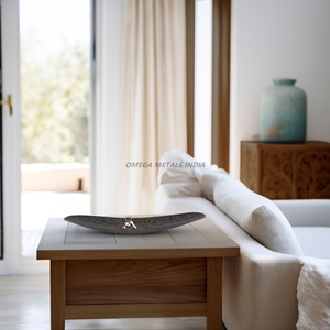 Plateau de service ovale artistique multicolore avec finition irisée unique pour un affichage accrocheur et un divertissement élégant - Product Image 3