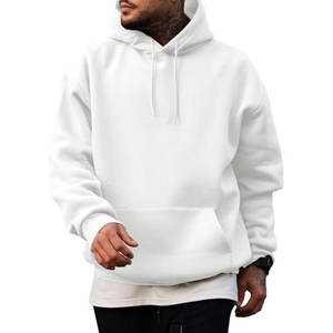 No String Hoodies Heavyweight 500 Gsm Fleece Hombres Slim Fit Basic Pullover Hoodies Sudadera Precio de fábrica Sudaderas con capucha - Product Image 5