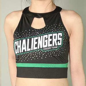 Uniforme de Gimnasia para Animadoras, Tejido Elástico Transpirable que Absorbe la Humedad, 100% Poliéster, Pedido de Equipo, Personalizado para Prácticas de Animación - Product Image 3