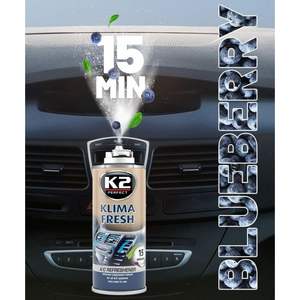 Ambientador para Coche K2 K222BB KLIMA 150ml Aroma Arándano, Perfume de Larga Duración para Ventilación de Coche, Fragancia de Pera 8ml, Ventilación Óptima - Product Image 5