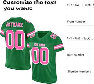 Mejor diseño bordado sublimado fútbol americano Jersey transpirable de manga corta talla grande equipo deportes Jersey - Product Image 5