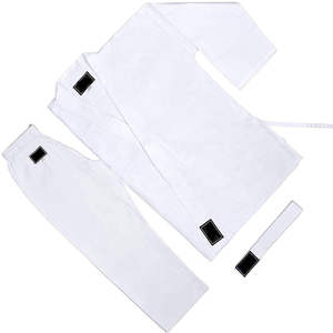 Ensemble de Kimono de Boxe Personnalisé en Gros avec Logo Imprimé en Sérigraphie, Léger, Écologique, 300g, Homme/Femme, Position du Logo sur le Devant, Karaté - Product Image 6