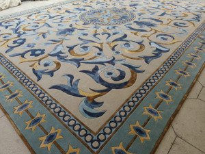 Tapis en coton à poils longs de style persan, tufté à la main, adapté aux animaux domestiques, écologique, antidérapant, avec envers en latex de 12 mm d'épaisseur, ensembles de tapis. - Product Image 4