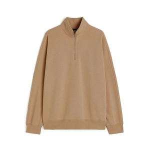 Sweat-shirt à demi-zip en polaire pour homme, sweat-shirt décontracté à manches longues, col montant, pull-over, sweat-shirt d'automne pour l'extérieur, service OEM - Product Image 6