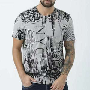 Camiseta Personalizada para Hombre, Ligera, 200 g/m², 100% Algodón, Corte Regular, Hombros Caídos, Impresión de Logotipo Frontal en Serigrafía - Product Image 1