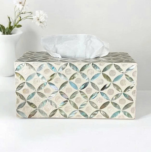 Boîte à mouchoirs élégante en nacre, boîte à mouchoirs en nacre faite à la main de qualité supérieure pour le marché d'exportation - Product Image 3