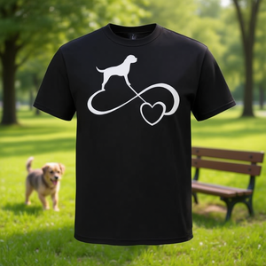 T-shirt pour amoureux des chiens Border Terrier, avec un cœur d'amour infini - Product Image 3