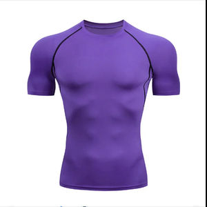 Camiseta de compresión personalizada para hombre, ropa atlética de manga larga para gimnasio, transpirable, deportes, correr, entrenamiento, Fitness, Top de secado rápido - Product Image 4