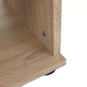 モダンなオーク調木製テレビ台、シルバーハンドル付きリビングルーム用メディアコンソールキャビネット（卸売） - Product Image 3