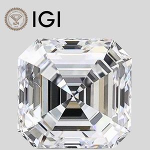 Diamant de laboratoire Asscher 4 carats E VS1 certifié IGI, taille Asscher, en vrac - Product Image 1