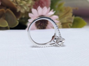 Anillo de Compromiso y Boda con Diamante Cultivado en Laboratorio de Corte Pera de 1 Quilate, Oro Blanco/Amarillo/Rosa Sólido de 10K/14K para Mujer, Joyería de Diamantes - Product Image 3