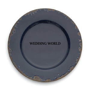 Nouvel arrivage de plaque de chocolat en métal de forme luxueuse plaque de chargeur de maison haute plaque de métal de table décorative de mariage vente populaire - Product Image 1