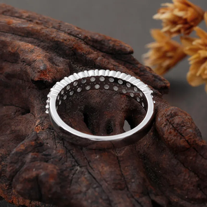 Anillo de Compromiso Romántico de Latón Apilable con Doble Banda, Moissanita Creada en Laboratorio, Corte Ovalado, Chapado en Oro de 18K, Certificado IGI, Joyería Fina - Product Image 3