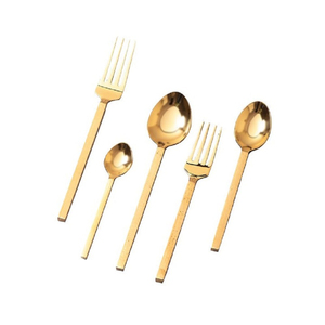 Good Quality Stainless Steel Private Labeling Cutlery Indian Manufacturer Direct Sale Metal <b>Flatware</b> <b>Set</b> for Home Parties Use - Product Image 2