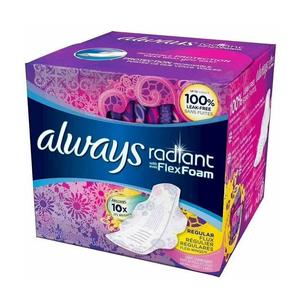 Buy Always Radiant Feminine <b>Pads</b> for Women Flexfoam Absorbent Soft Comfortable Clean Feel Bulk Pack Cheap Price Sale - Product Image 5