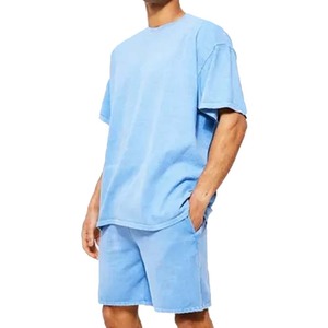 Ensemble de vêtements de sport d'été avec logo personnalisé pour hommes Short et chemise de course en coton Caractéristiques thermiques grande taille Prix de gros - Product Image 2