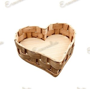 Panier pour bébé naturel tissé à la main en forme de coeur pour bébé en fibre de bois photographie nouveau-né Studio posant boîte Photo Shoot Prop - Product Image 3