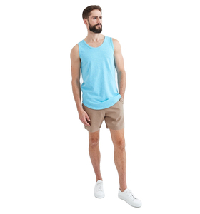 Alta calidad barato transpirable de punto de algodón blanco gimnasio verano sólido sudor chaleco hombres camiseta sin mangas con precio razonable venta - Product Image 5