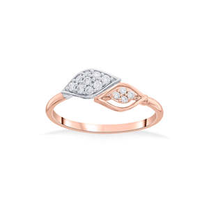 แหวนเพชรกลีบดอกกุหลาบสีโรสโกลด์ - Product Image 3