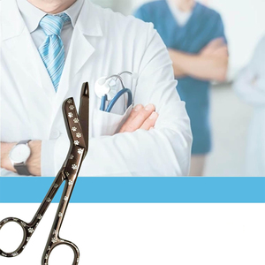 Ciseaux opératoires de meilleure qualité Ciseaux à pansement chirurgical à usage unique en acier métallique à sonde latérale pour usage hospitalier - Product Image 5