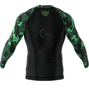 Rashguard de manga larga para hombre para Jiu Jitsu MMA BJJ camisa de compresión Fight Wear con estampado completo No Gi Rash Guard - Product Image 5
