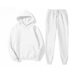 Ensemble sweat à capuche 100% coton pour homme, pull oversize à manches longues à séchage rapide avec sweat-shirt imprimé, saison d'hiver pour adultes - Product Image 2