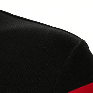 2025 superventas al por mayor bajo MOQ hombres Casual contraste rayas Patchwork manga larga media cremallera sudadera servicio OEM - Product Image 4