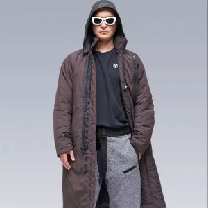 OEM Service New Men's Overhead Light Weight Cyberpunk Techwear Jacket <b>Japanese</b> Streetwear Zip-up Canvas Long Hooded Jacket - Product Image 1