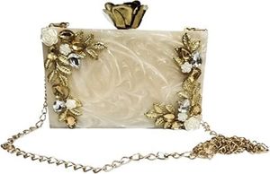 Bolso de mano de resina epoxi con forma única para mujer, excelente acabado, fiestas de boda, accesorios de embrague para mujer, monedero hecho a mano - Product Image 2