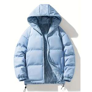 Veste matelassée double face à capuche pour homme, manteau polaire chaud à bulles, vêtements d'extérieur par temps froid, veste matelassée sur mesure - Product Image 2
