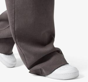 Pantalones de chándal holgados medios para hombre, pantalones de felpa de lana de cintura alta con cierre elástico, estampado de logotipo personalizado, de pierna ancha, de algodón Suelto - Product Image 6