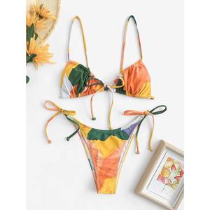 <span class=keywords><strong>2025</strong></span> Frauen Sexy Zweiteiler Badeanzug Bademode Beach wear Bikini Sets Dreieck Badeanzug für Frauen Beach wear Bademode - Product Image 3