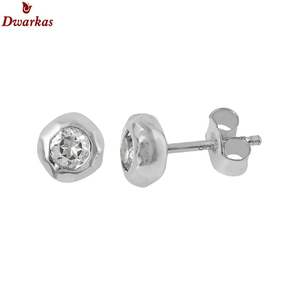 ต่างหูดีไซน์คลาสสิกล่าสุด925เงินสเตอร์ลิงต่างหูพลอยบุษราคัมสีขาวรูปทรงไม่สม่ำเสมอต่างหูของขวัญแต่งงาน - Product Image 1